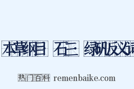 本草纲目·石三·绿矾反义词是什么意思的图片